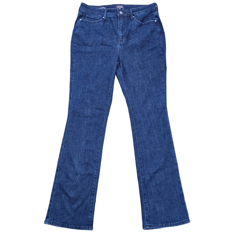 NYDJ 10 Tall Jeans Billie Mini Boot Cut Dark Stretch Denim Size 10T Lift Tuck